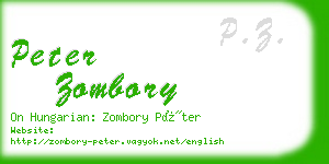 peter zombory business card